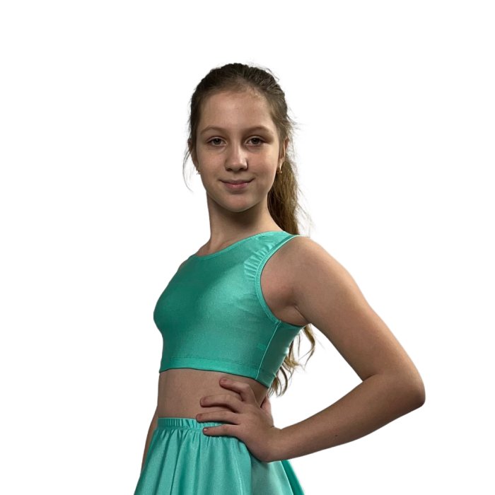Belly Dance Топ спортивний та гімнастичний, біфлекс, м'ятний